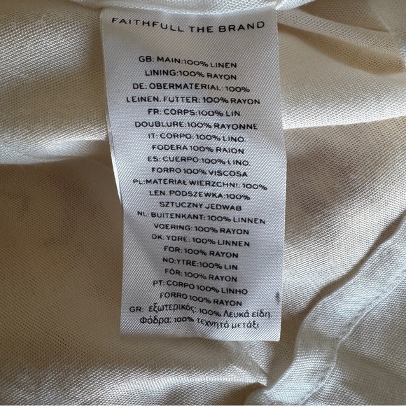 NWT Faithfull the Brand Enditha 100% Linen Mini Dress Willa Floral Size 6 - Picture 8 of 9